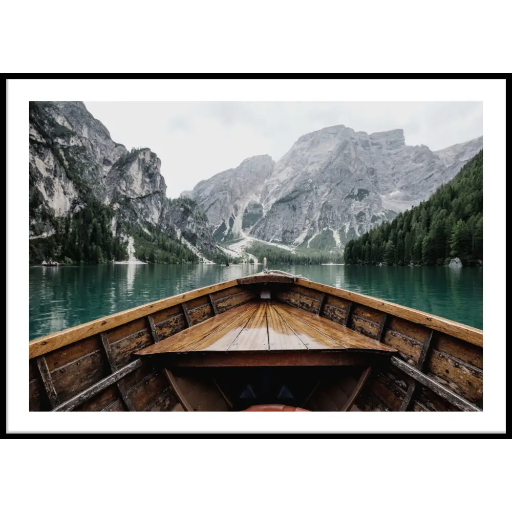 Boat in Lake No2 Poster