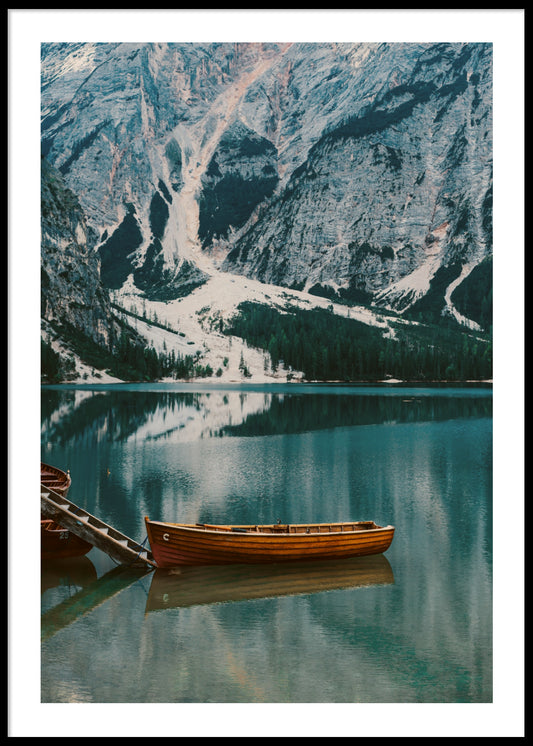 Boat in Lake Poster