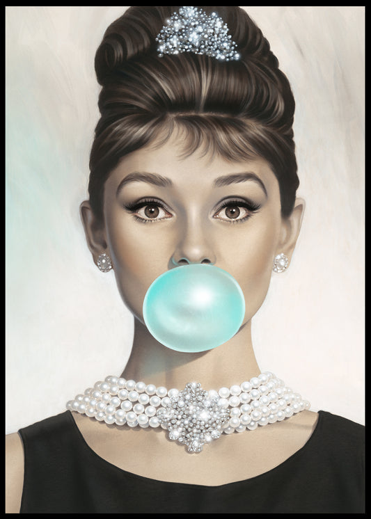 Audrey Hepburn Bubblegum Poster