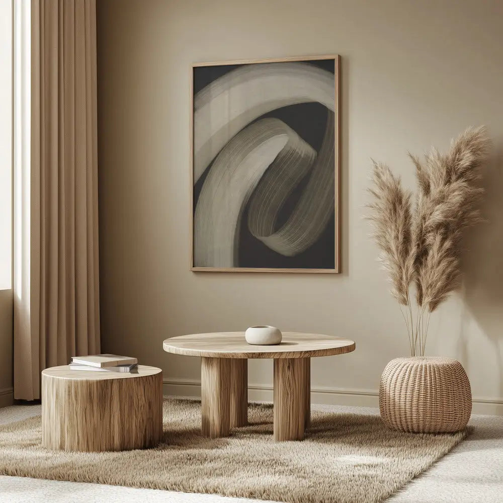 Beige Strokes No 3 Poster - 2868388