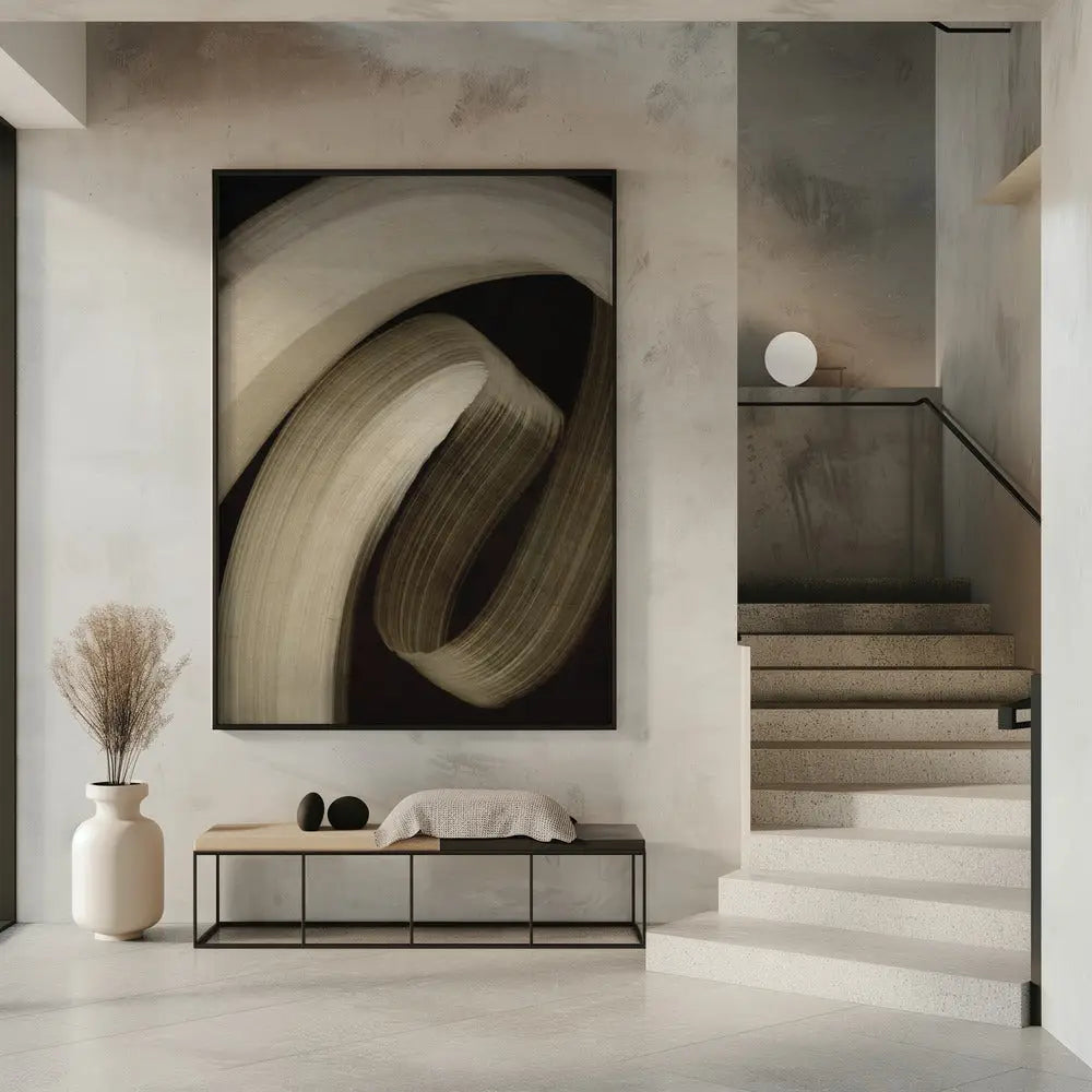 Beige Strokes No 3 Poster - 2868388