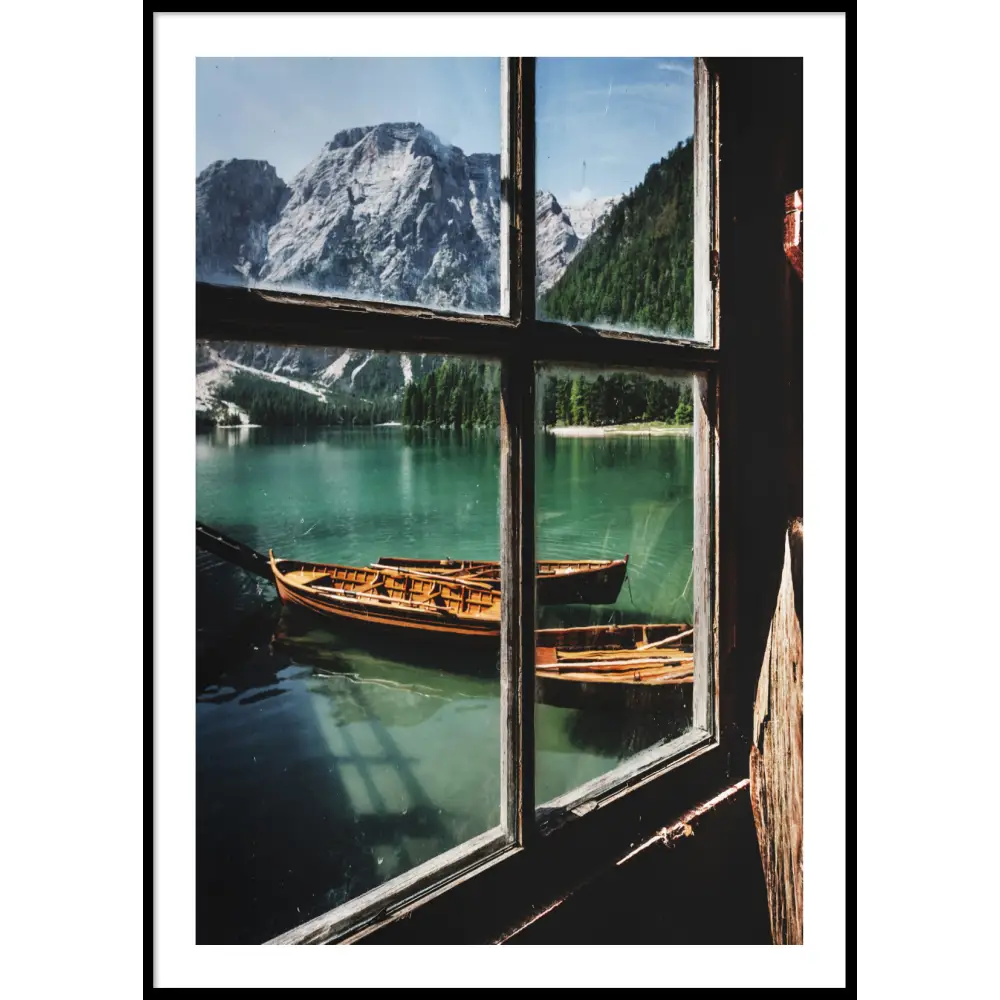 Boat in Lake No3 Poster