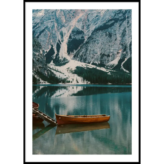 Boat in Lake Poster