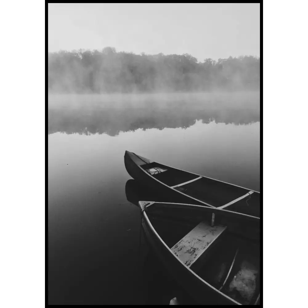 Boats In Lake Poster