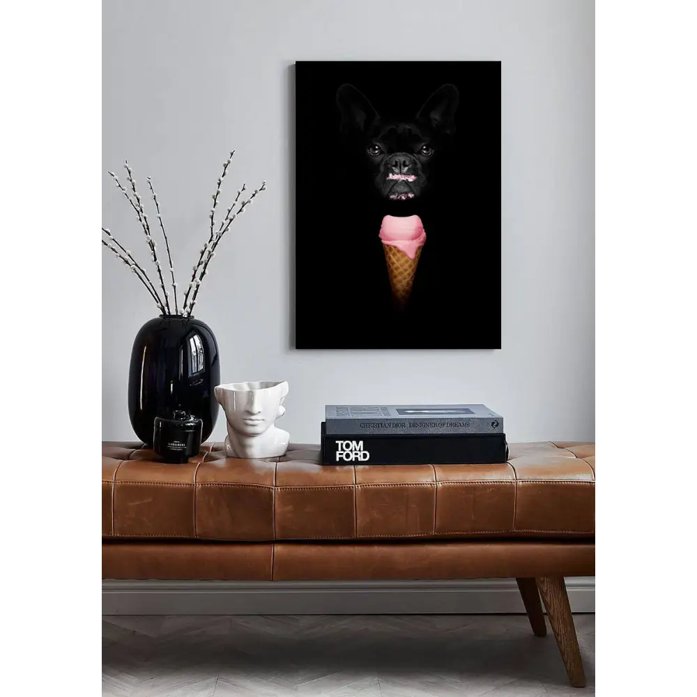 Ice Cream Bulldog Poster