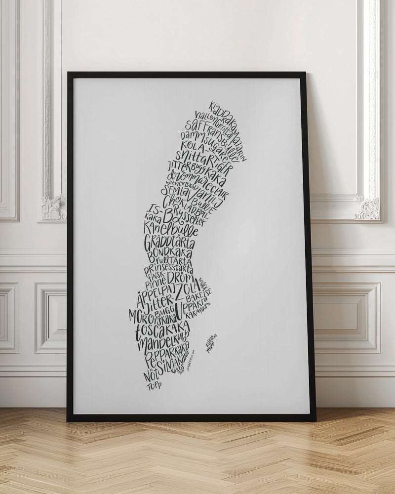 Swedish Map Fika Poster