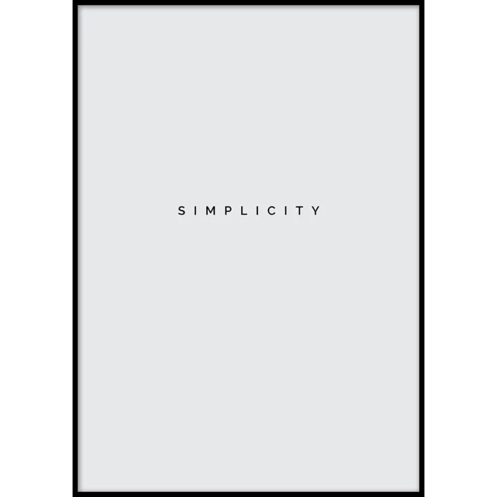 Simplicity Poster