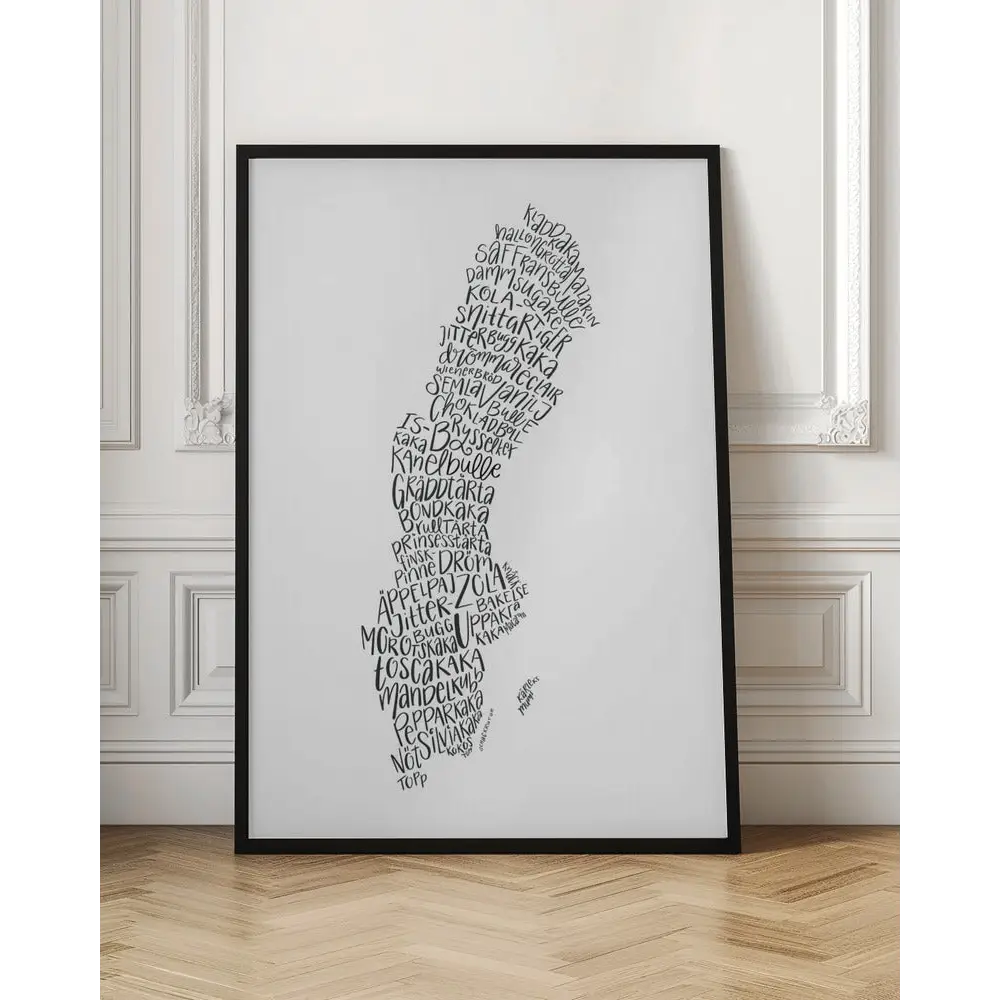 Swedish Map Fika Poster - 2911748