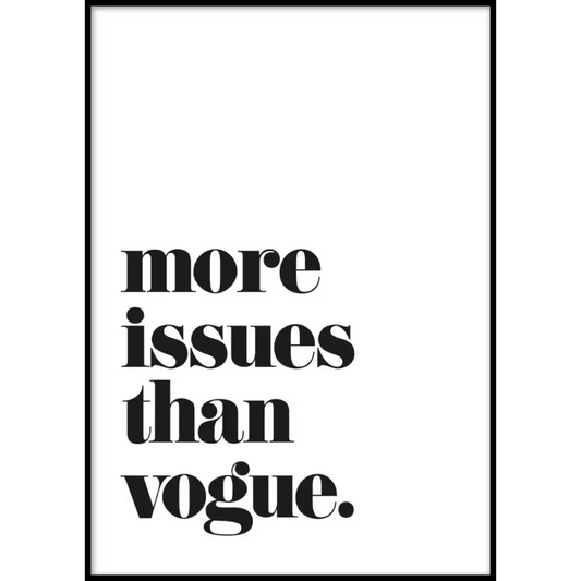 Vogue Issues Poster