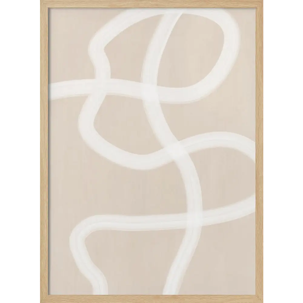 White Brush Stroke No2 Poster - 2551337