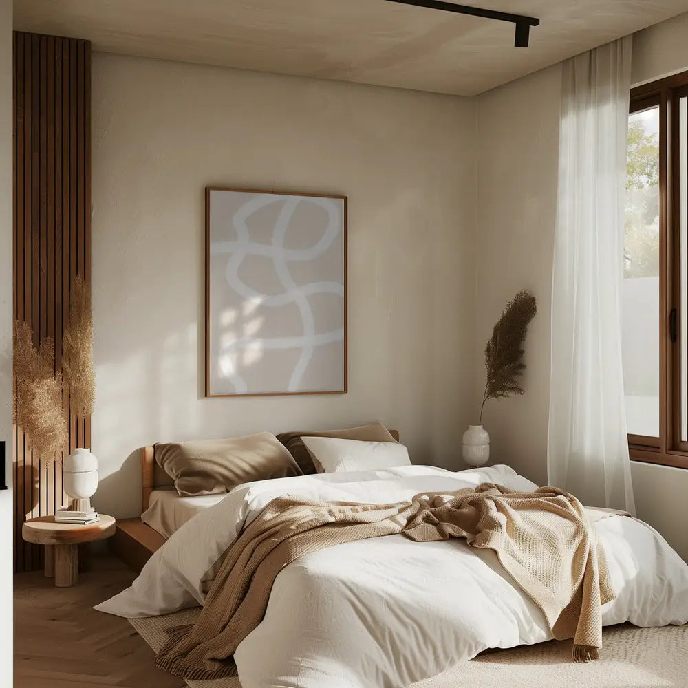 White Brush Stroke No2 Poster - 2551337