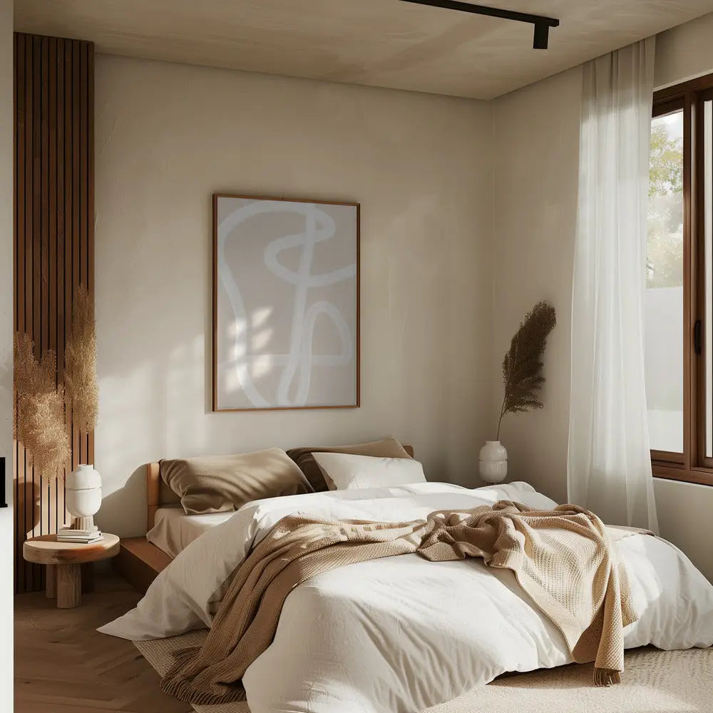 White Brush Stroke No3 Poster - 2551338