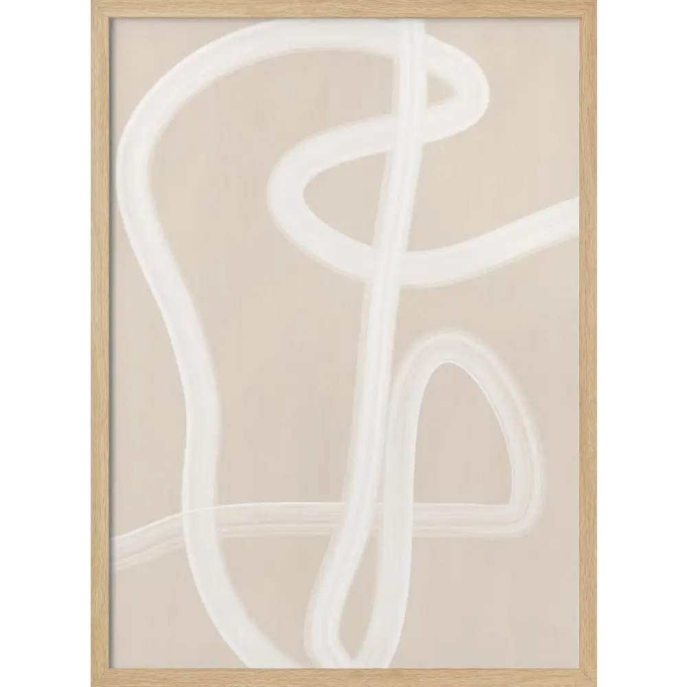 White Brush Stroke No3 Poster - 2551338