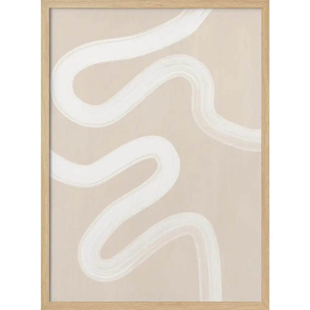 White Brush Stroke Poster - 2551323