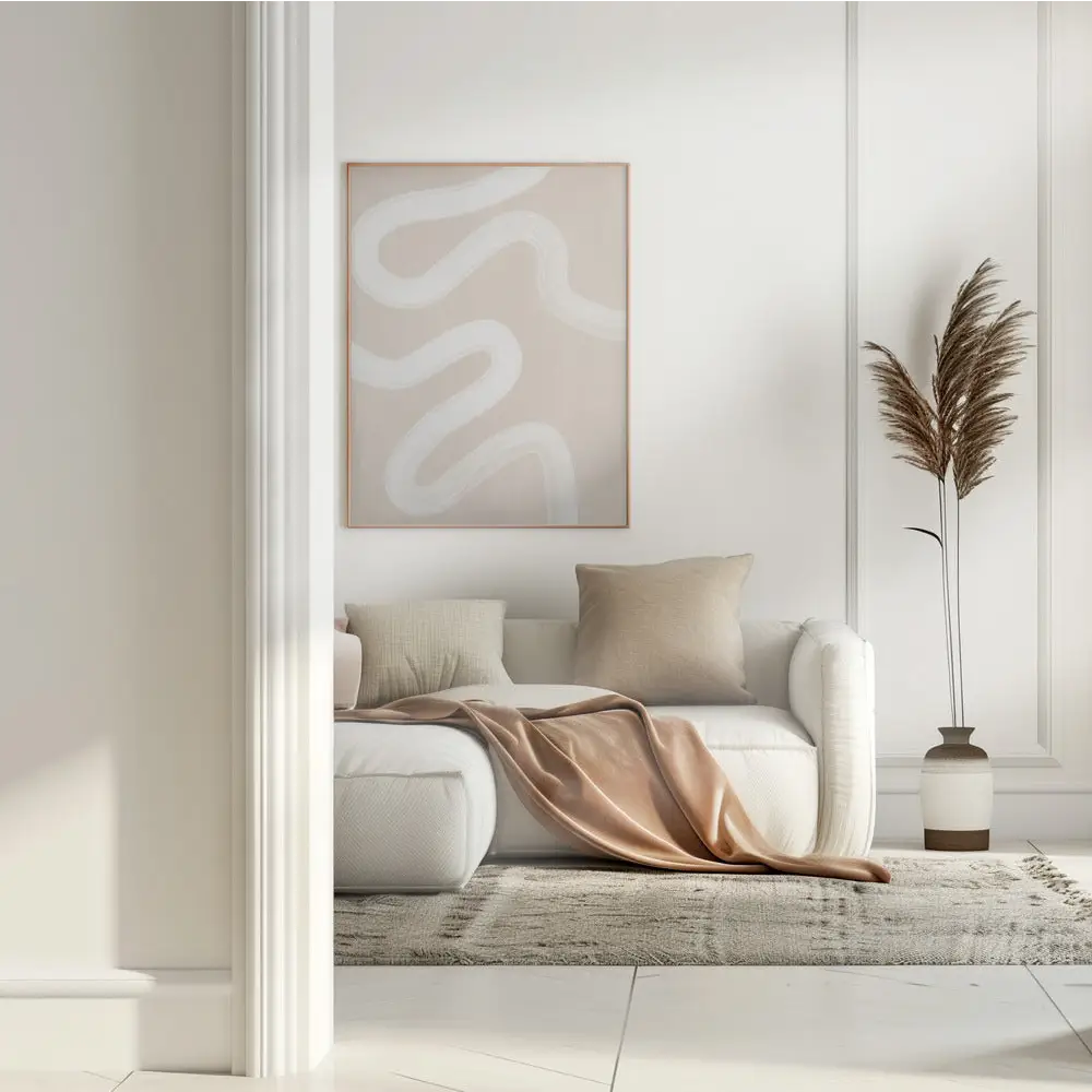 White Brush Stroke Poster - 2551323