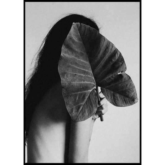Woman With Leaf No2 Poster